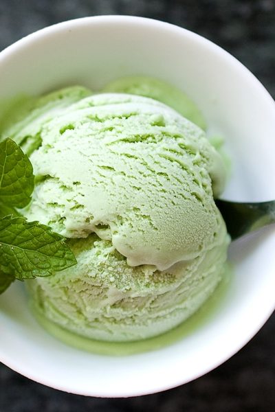 Basil Mint Ice Cream ~ Savory Simple