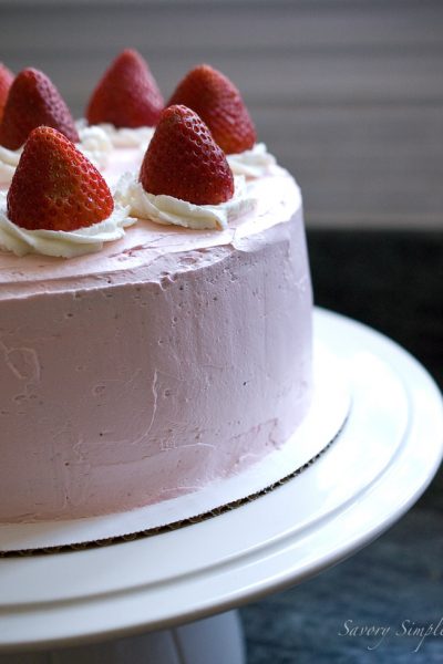 fresh strawberry cake