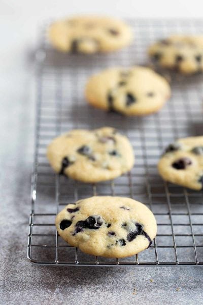 Blueberry Buttermilk Cookies - soft, light and cake-like