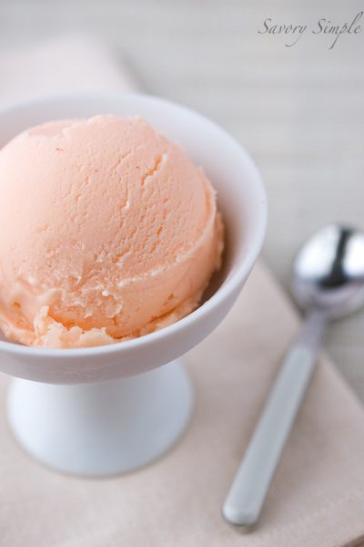 Grapefruit Curd Ice Cream ~ Savory Simple