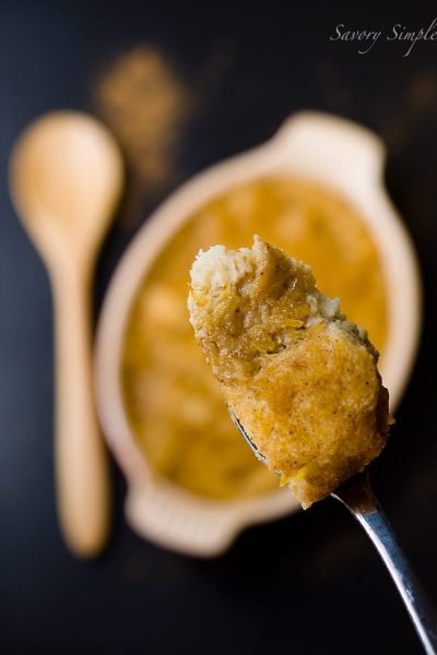 Pumpkin Bread Pudding ~ Savory Simple
