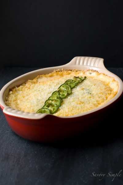 Cheesy Baked Jalapeno Popper ~ Savory Simple