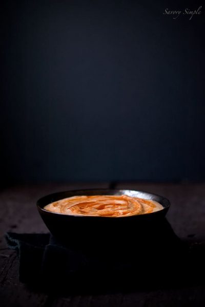 Sriracha Hummus ~ Savory Simple ~ www.savorysimple.net