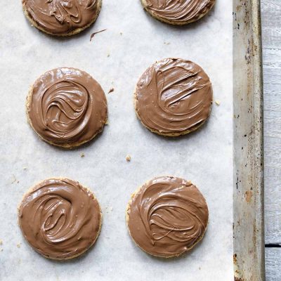 Overhead photo of digestive cookies