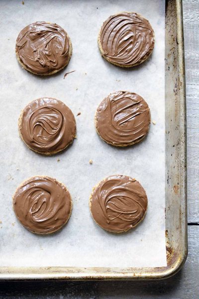 Overhead photo of digestive cookies