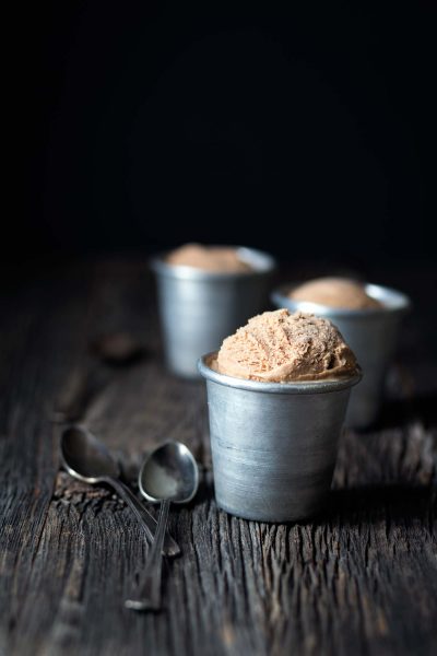 A photo of Malted Milk Chocolate Bourbon Ice Cream