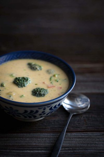 This Restaurant-Style Broccoli Cheese soup reminds me of the version from Panera Bread, but so much better! The texture is silkier, and the cheddar flavor shines.