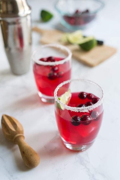 This Cranberry Margarita is a perfect Christmas cocktail!