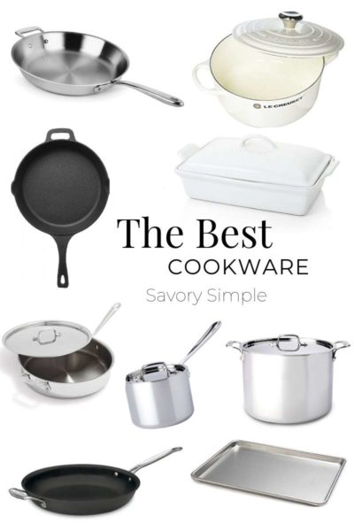 a collage of the best cookware
