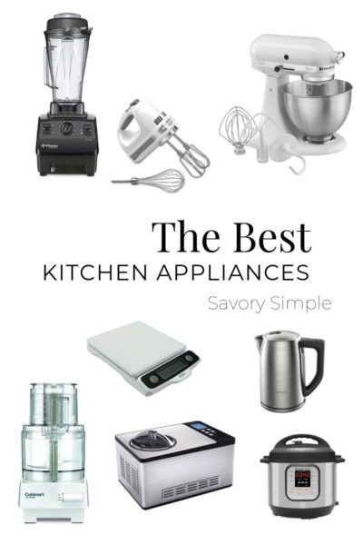 A photo collage with best small kitchen appliances for home cooks